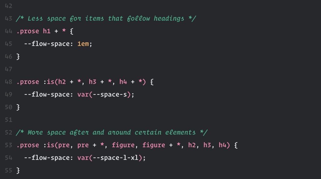 CSS code with the two rules discussed above switched.